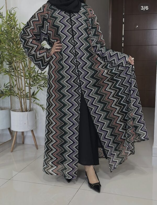 عباية كروشية ( zigzag )